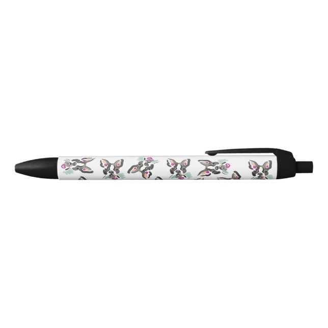 Pen with Boston Terrier art design (Top)