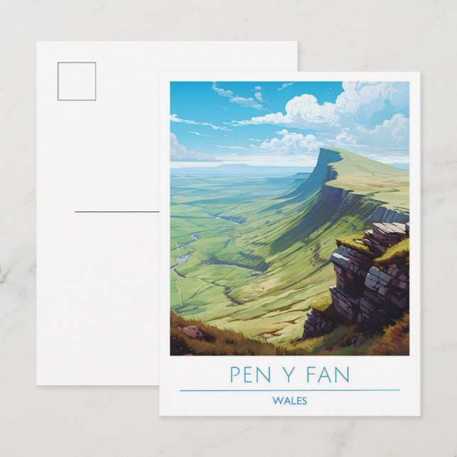 Pen Y Fan Wales Vintage Travel  Postcard (Front/Back)