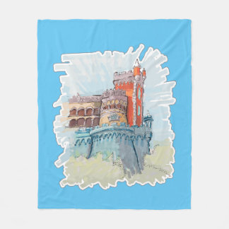Pena Palace in Sintra, Portugal Fleece Blanket