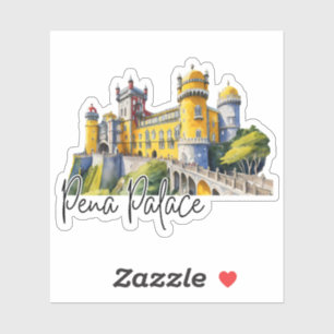 Pena Palace Portugal Watercolor Sticker