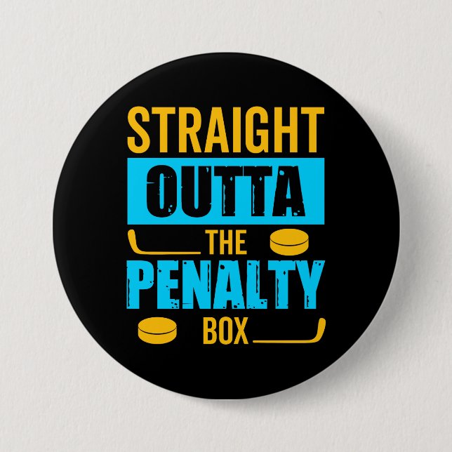 Penalty Box Hockey Button (Front)