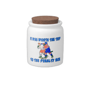 Penalty Box Hockey Fight Candy Jar