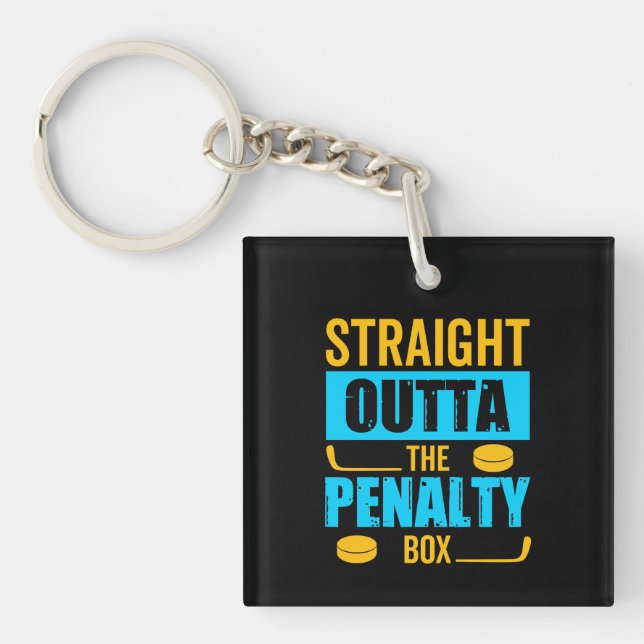 Penalty Box Hockey Keychain (Front)