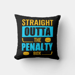 Penalty Box Hockey Throw Pillow