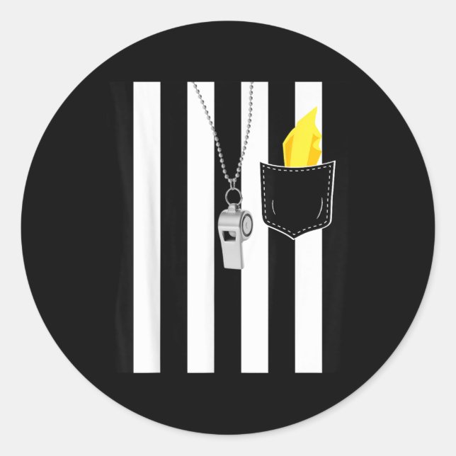 Penalty Flag Ready Football Ref Costume  Classic Round Sticker (Front)