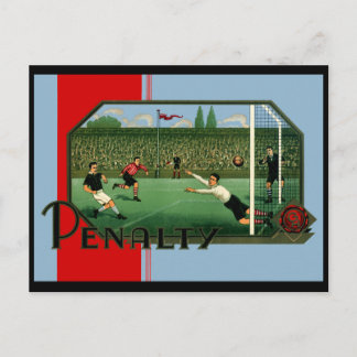 Penalty Goal British Football Postcard