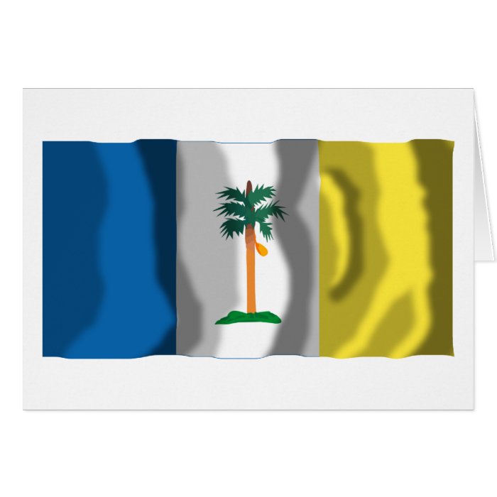 Penang waving flag greeting cards