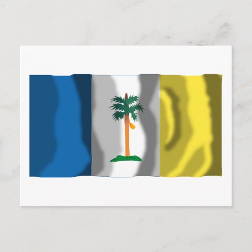 Penang waving flag postcard