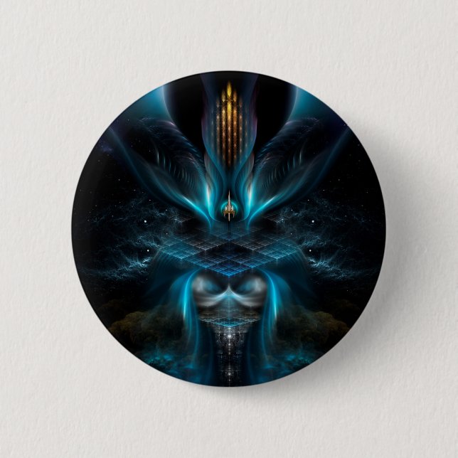 Penapia Fractal Art Pinback Button (Front)