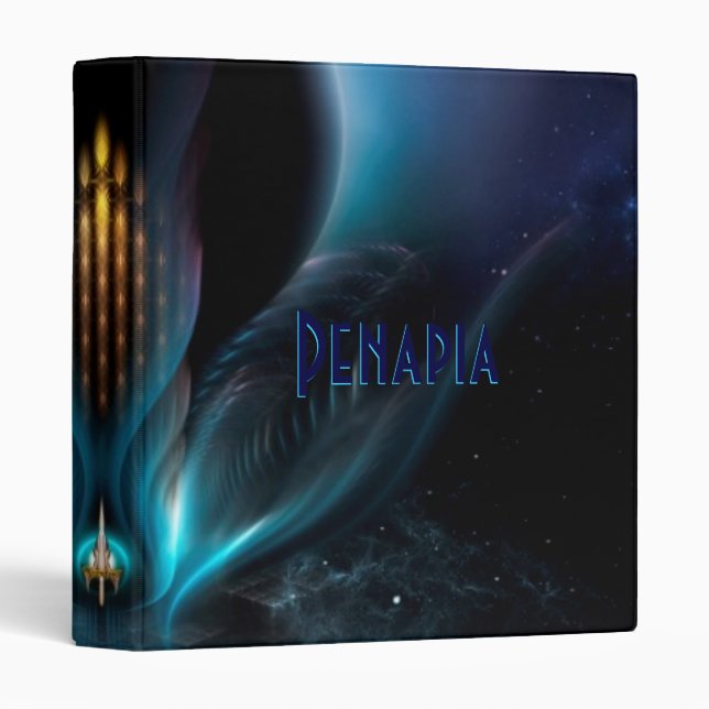 Penapia Fractal Art Three Ring Binder (Front/Spine)
