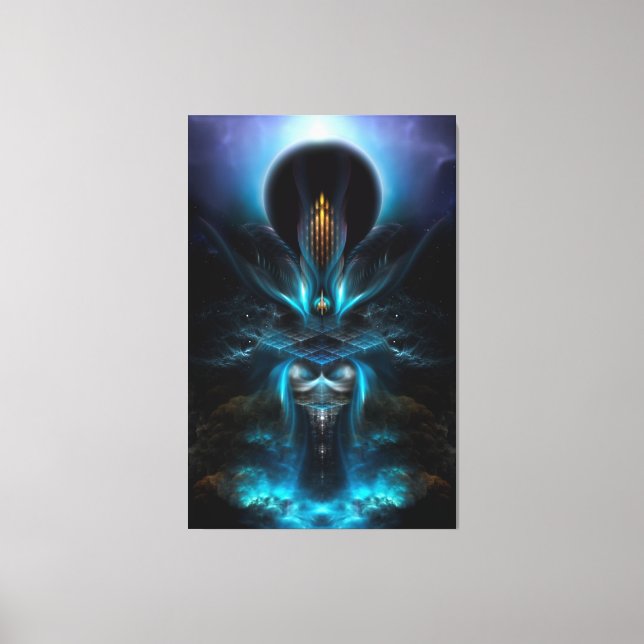 Penapia Fractal Art Wrapped Canvas Print (Front)