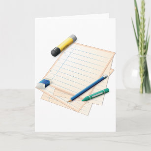 Pencil and Paper Greeting Cards