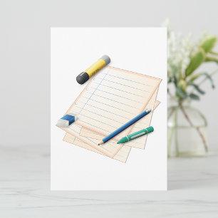 Pencil and Paper Invitations