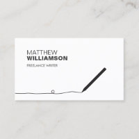 PENCIL BUSINESS CARD FOR AUTHORS & WRITERS