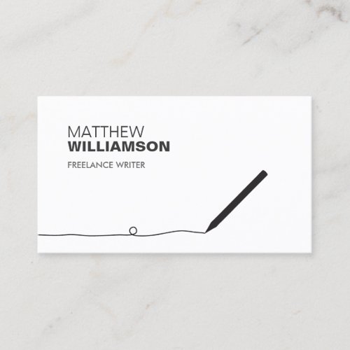 PENCIL BUSINESS CARD FOR AUTHORS  WRITERS