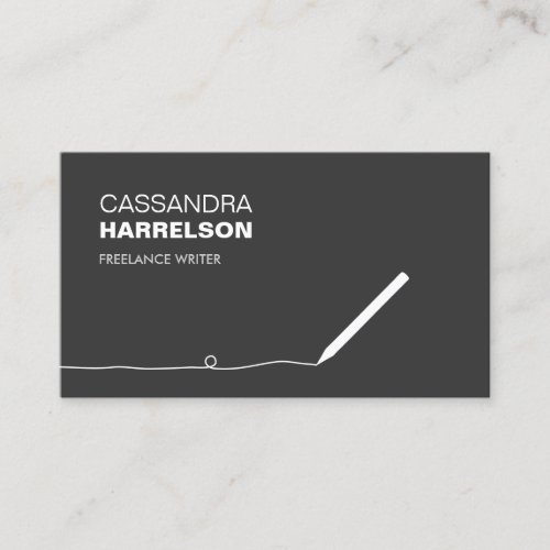 PENCIL BUSINESS CARD FOR AUTHORS &amp; WRITERS II
