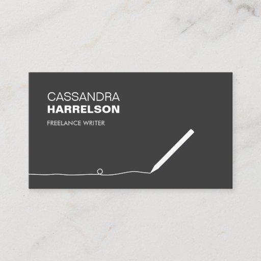 Customizable PENCIL BUSINESS CARD FOR AUTHORS &amp; WRITERS II