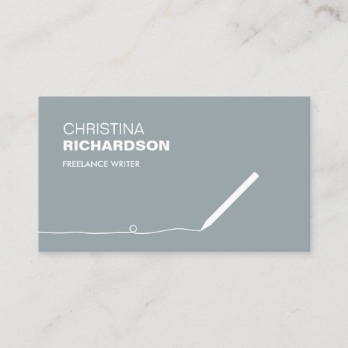 PENCIL BUSINESS CARD FOR AUTHORS &amp; WRITERS III
