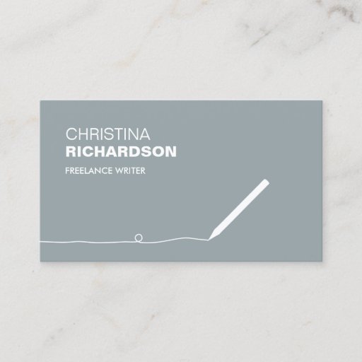 Customizable PENCIL BUSINESS CARD FOR AUTHORS &amp; WRITERS III