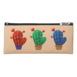 Pencil case with different cactus