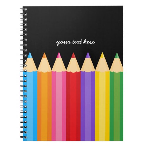 Pencil colors  choose your background color notebook