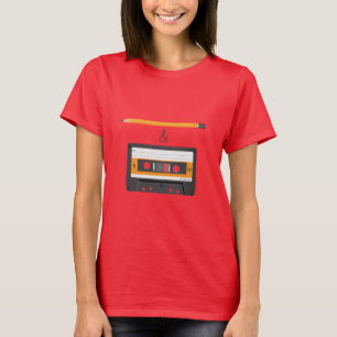Pencil & Compact Cassette T-Shirt