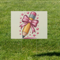 Pencil Coquette Bow Teacher Appreciation School