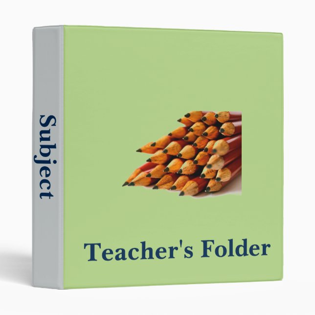 Pencil design teaching folder for subjects (Front/Spine)
