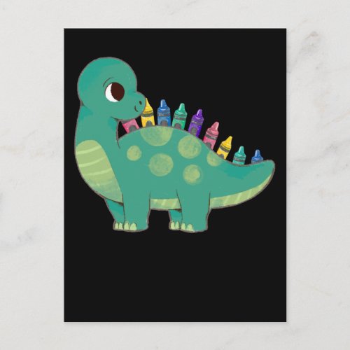 Pencil Dinosaur Boys Girls Preschool Dino Kids Postcard