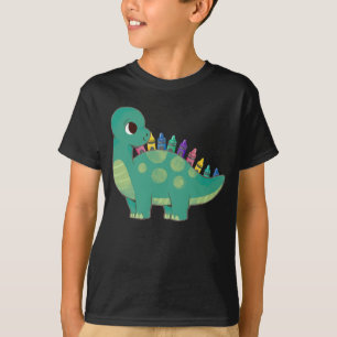 Pencil Dinosaur Boys Girls Preschool Dino Kids T-Shirt