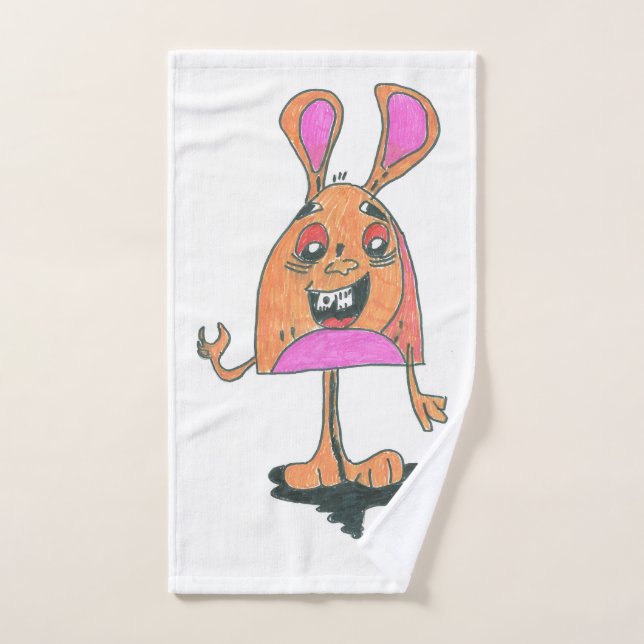 pencil drawing handtowel hand towel  (Hand Towel)