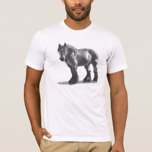 Pencil Drawing of Draft Horse T-Shirt