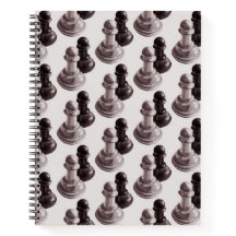 Pencil Drawn Pawns Pattern Chess
