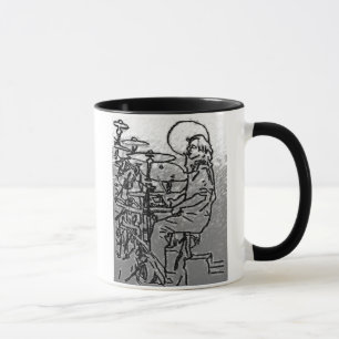 pencil Drummer charcoal Mug