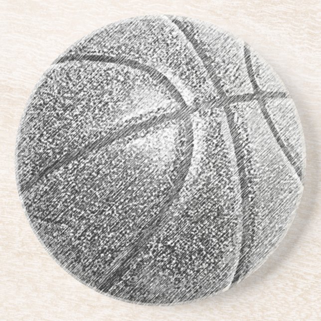 Pencil Effect Basketball Coaster (Front)