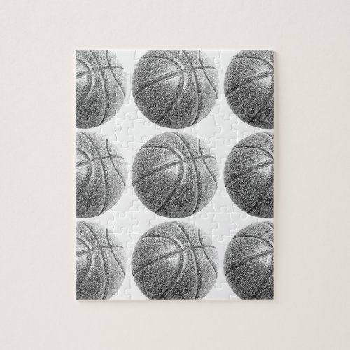 Pencil Effect Basketball Jigsaw Puzzle