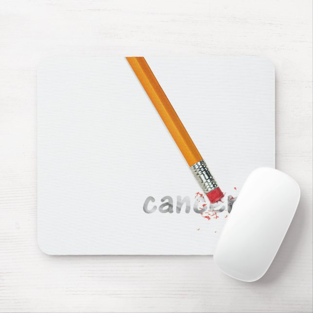 Pencil Eraser with Cancer Text  Mouse Pad (With Mouse)