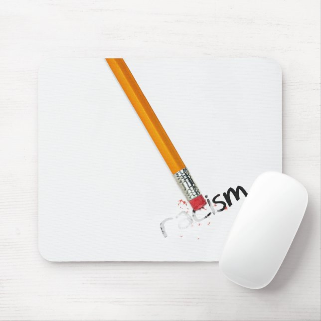 Pencil Erasing Rascism Mouse Pad (With Mouse)