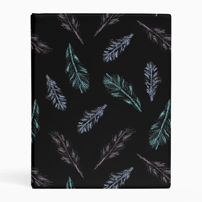 Pencil Feathers Mini 1'' Binder (Front)