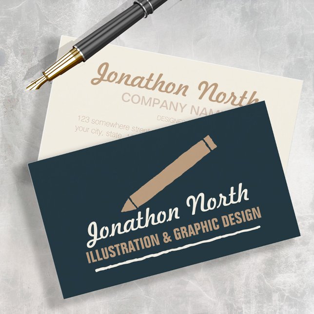 Pencil Graphic Design ID299 Business Card (Creator Uploaded)