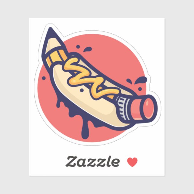 Pencil hotdog sticker (Sheet)