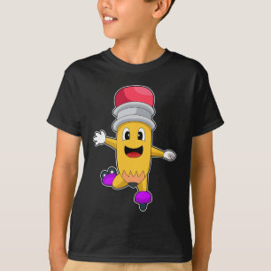 Pencil Inline skating Roller skates T-Shirt