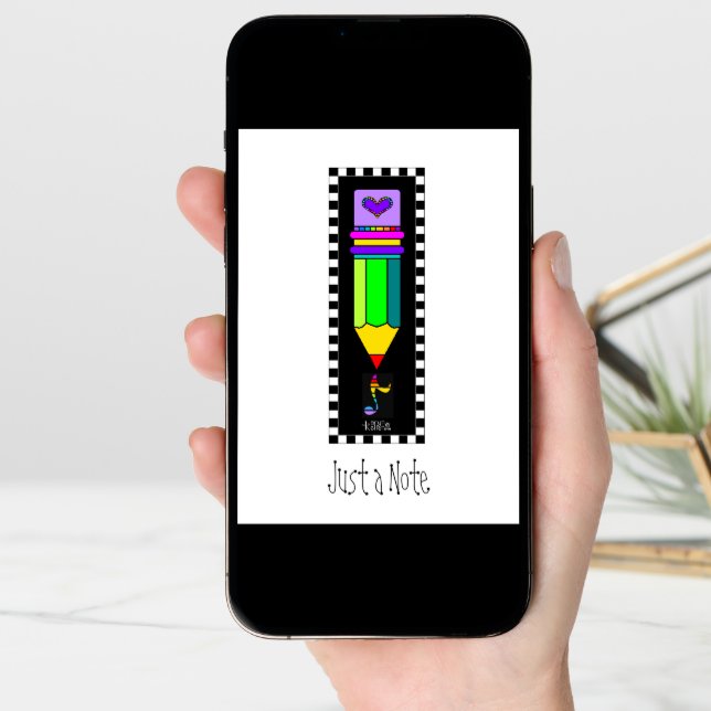 Pencil Just A Note greeting card (Front Digital)
