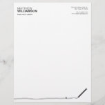 Pencil Letterhead for Authors, Writers<br><div class="desc">Coordinates with the PENCIL BUSINESS CARD FOR AUTHORS & WRITERS Template by 1201AM. An eye-catching modern,  designer letterhead template that's the perfect introduction for your personal brand. For writers,  authors,  editors,  bloggers,  teachers,  and more. © 1201AM CREATIVE,  LLC</div>
