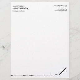Pencil Letterhead for Authors, Writers