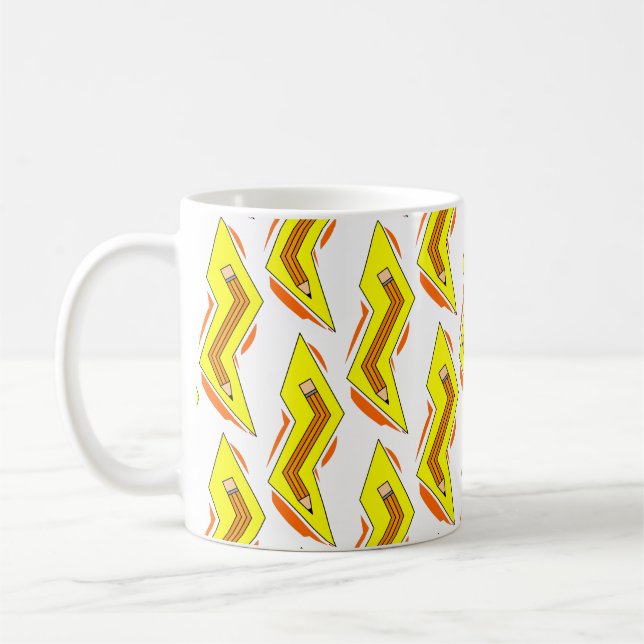 Pencil Lightning Bolt  Coffee Mug (Left)
