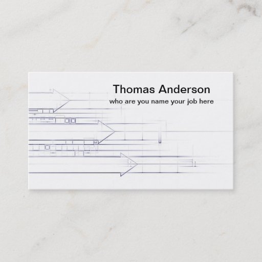 Customizable pencil lines drawing business card