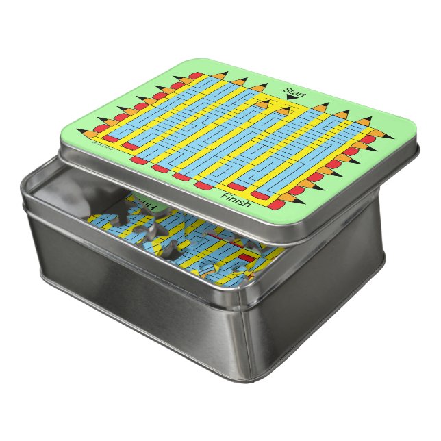 Pencil Maze Jigsaw Puzzle (Lid Open)