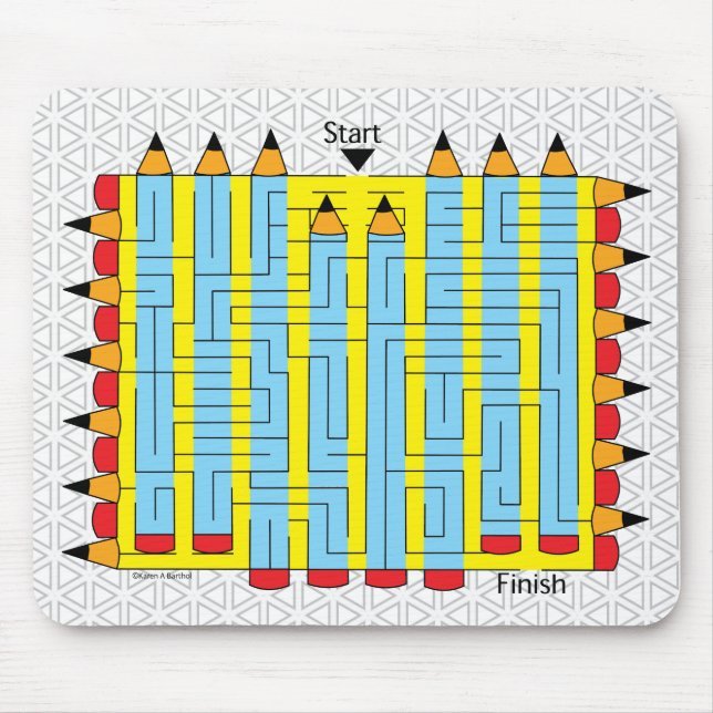 Pencil Maze Mouse Pad (Front)