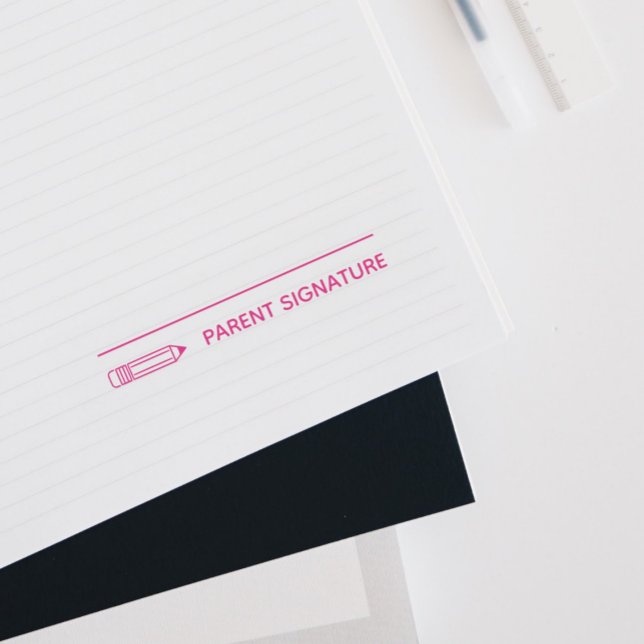 Pencil Parent Signature Teacher Pocket Stamp (Creator Uploaded)
